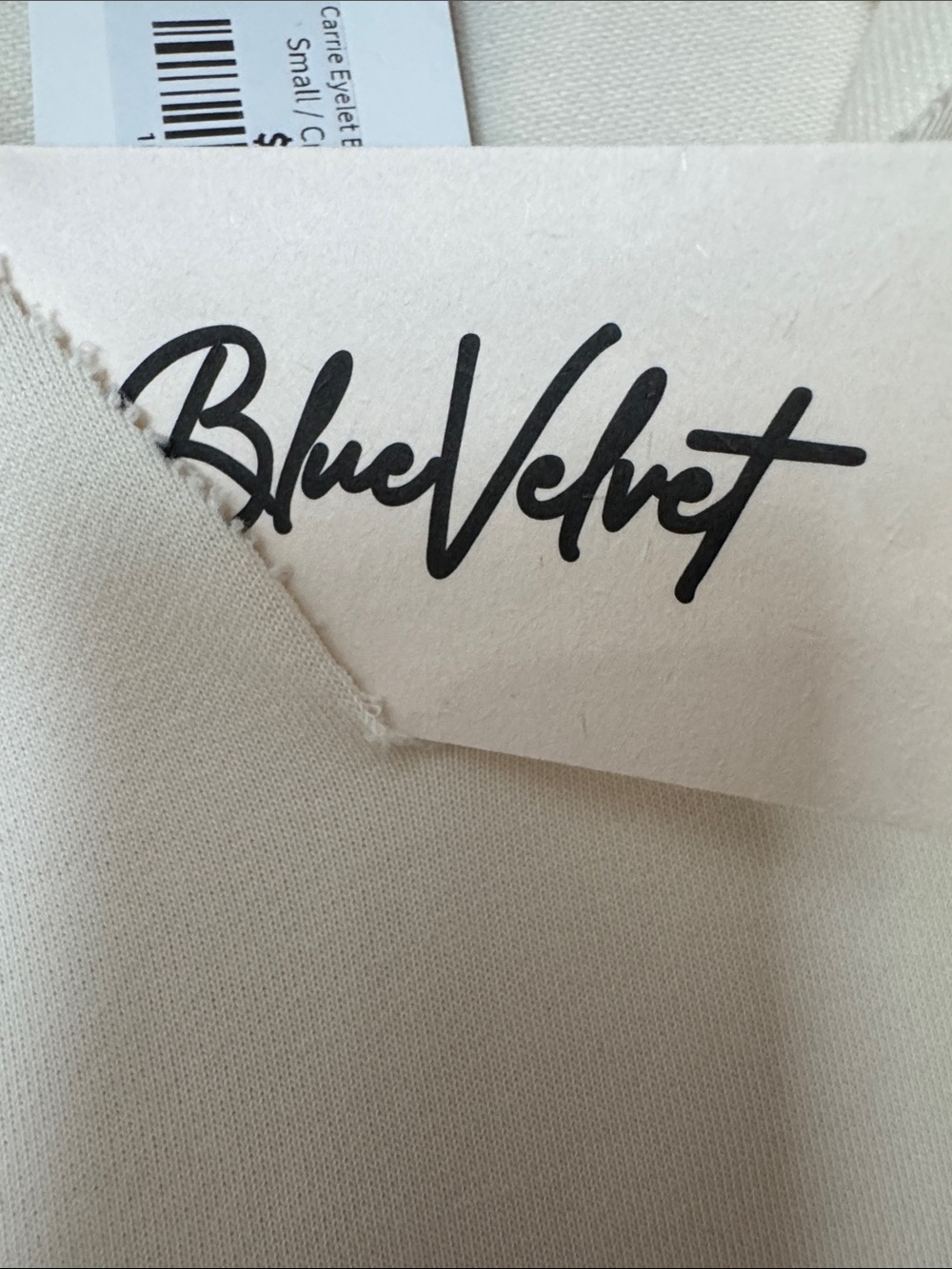 Blue Velvet Carrie Babydoll Cream Hooded Eyelet-Paneled Tunic Retail $74 S NEW - Picture 3 of 6
